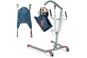 MediHoist Electric Patient Lift for Home Use, 440lbs Hoyer-Lift w/Full-Body Sling, Electric Patient Transfer Lift, Mobility Aid w/Adjustable Base and 360°Rotation