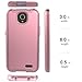 ZTE Maven 3 Case Z835, ZTE Overture 3 Case, ZTE ZFIVE 2 LTE Case, ZTE Prestige 2/Prelude Plus 4G LTE Case AMENQ 3 IN 1 Heavy Duty Shockproof Protection Rubber Silicone Cover for ZTE Phone (Rose Gold)