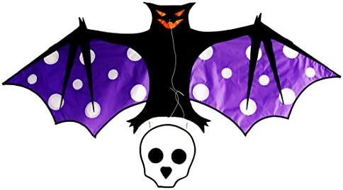 Bat Kite Single Line Durable Tear Resistant Nylon Kite Batman for Kids and Adult for Outdoor fun Activities, Easy to Assemble Launch and Fly