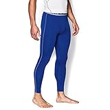 Under Armour Men's HeatGear Armour Compression Leggings, Royal/Steel, Medium
