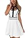 Drimmaks Womens Halter Hollow Out Club Party Fit and Flare Cocktail Skater Dress (L, DM003-White)