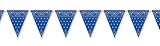 Beistle 57720-B Bandana Pennant Banner, 11 x 12, Blue/White (3-Pack)