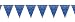 Beistle 57720-B Bandana Pennant Banner, 11 x 12, Blue/White (3-Pack)