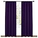 NICETOWN Blackout Draperies Curtains 84 Long - Easy Care Thermal Insulated Rod Pocket Blackout Curtains/Draperies for Patio Door - 1 Pair, Royal Purple, 42 inches Wx84 L