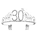 BABEYOND Crystal Birthday Tiara Crown Princess Birthday Crown Hair Accessories Happy 30th Birthday Crown Tiara for Women (30 Birth)