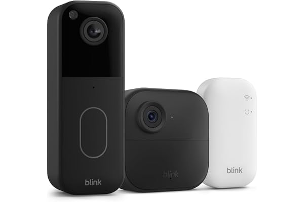 Blink Video Doorbell + Outdoor 4 – Wireless smart security cameras, head-to-toe HD view, two-year battery life. Sync Module C