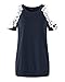 StyleDome Womens Sexy Lace Blouses Off Shoulder Summer Tops Floral Crochet Shirt Casual Navy Short Sleeve XL