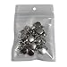 RUBYCA 100 Sets Silver Hexagon Spike and Studs Metal Screw-Back Hexagonal DIY Leather-Craft 8mm X 10mm