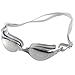 Foxnovo Leacco DL603 Adjustable Unisex Adult Non Fogging Anti-UV Swimming Goggles Swim Glasses (Silver)