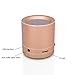 Portable Wireless Bluetooth Speaker for iPhone, Smartphones and Tablets: KOSTA Gold with Enhanced Bass, Easy in use Mini iPhone Speakers, Speaker for iPad, Android Smartphones, Tablets and PC