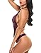 Avidlove Women Sexy Lingerie Lace Halter One Piece Teddy Babydoll Bodysuit Purple L