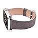 Apple Watch Band, iitee Glitter Bling Replacement Leather Bracelet for Apple Watch Series 3 Series 1 Series 2(Black 38mm)