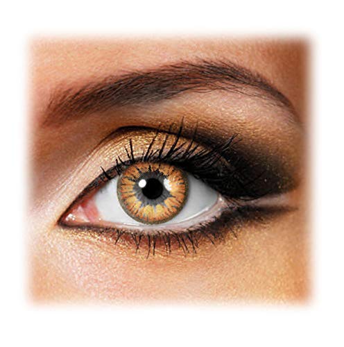 Women Multicolor Cute Charm and Attractive Eye Accessories Cosmetic Makeup Eye Shadow - ColourMax Honey with Contact Lens Case By Dress You Up TM