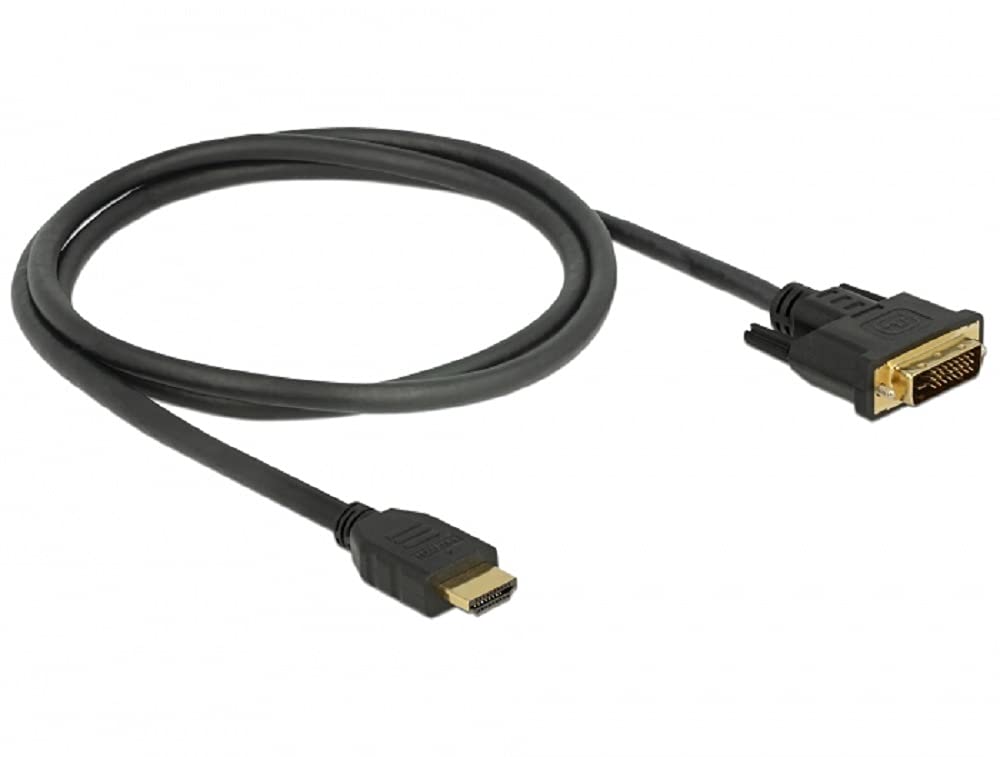 Delock HDMI to DVI 24+1 Cable Bi-Directional Video Cable Adapter 1.0m