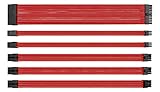 upHere Sleeve Extension Power Supply Cable Kit, Power Supply with Extra-Sleeved 24-PIN 8-PIN 6-PIN 4+4 PIN-Red,SC301