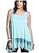 Oversize Vest Blouse,Hemlock Women Summer Plus Size Tops Shirt (5XL, Blue)