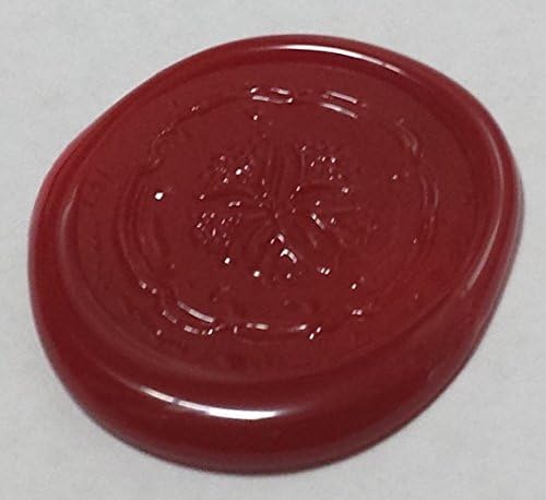 100 pack of Wax Seals: Self adhesive wax seal sticker - Sanddollar - Red - 1 "