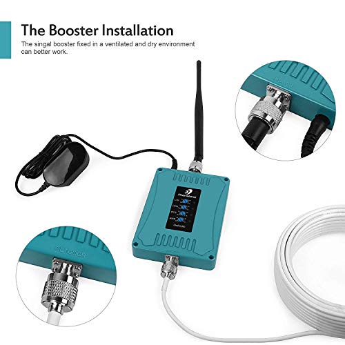 5-Band Cell Phone Signal Booster for Home and Office - Boost Voice, 3G and 4G LTE Data for All Carriers - 700/850/1700/1900MHz Cellular Repeater Kit with Omni-Directional Antennas