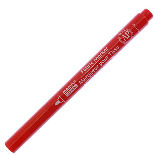 Uchida 522-C-2 Marvy Fine Point Fabric Marker, Red