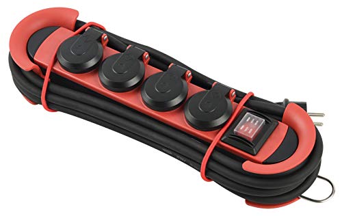 Außen Steckdosenleiste Mehrfachsteckdose 5m | Schuko Steckdose Outdoor Garten Camping | 4-fach Schukosteckdosen… – Bild 4