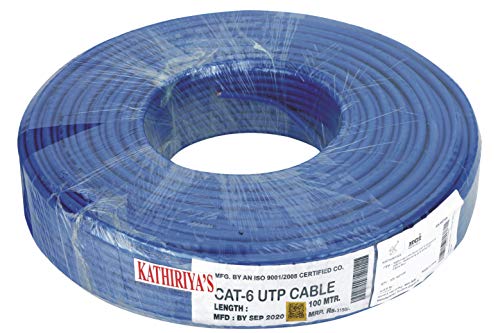 Kathiriya Wired LAN Zone CAT 6 Executive LAN Cable, 100m, Blue