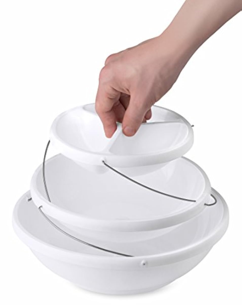 Collapsible Bowl, 3 Tier The Decorative Plastic Bowls Twist Down and