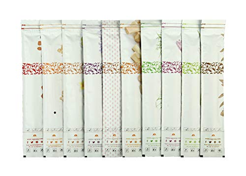RAJRANG Premium Natural Fragrance Incense Sticks - Set of 10 Flavors with Holder - Nag Champa, Oudh, Favorite, Rose, Sandalwood, Lavender, Frank Frankincense, Lemongrass, Citronella, Saffron