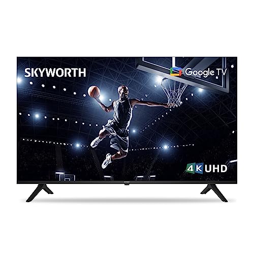 Skyworth 65-Inch UE7600 Series LED 4K UHD Google TV, HDR10, Dolby Audio, Bezel-Less Design, Ultra-Slim, Bluetooth Remote, Smart TV with Chromecast and Google Assistant Built-in (65UE7600, 2023 Model)