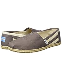 TOMS Women's 10005421 Red Stripe University Alpargata Flat