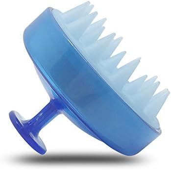 1Pcs Silicone Head Hair Comb Shampoo Scalp Soft Massage Brush Hair Washing Comb Body Bath Massager Beauty Spa Tools. (Blue)