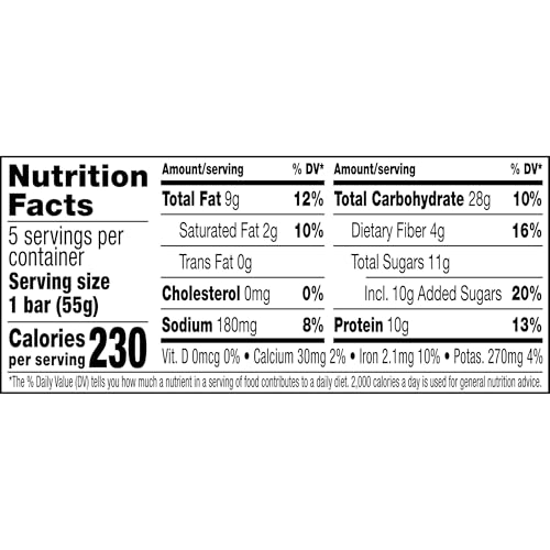 RXBAR NUT BUTTER AND OAT PROTEIN BARS, PROTEIN SNACKS, SNACK BARS, DARK CHOCOLATE PEANUT BUTTER, 9.7OZ BOX (5 COUNT)