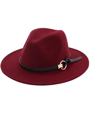 Simple Felt Bowler Cap Womens Autumn Winter Warm Belt Decor Jazz Hat