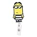 Finex 4 Pcs Set Gru's Yellow Villains Badge ID Clip Reel Retractable Holder Office Work Nurse Name Badge Tag Clip On Card Holders Cute - 30 inch Cord Extension