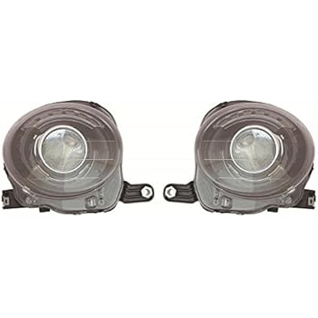Amazon Com Fits Fiat 500 12 16 Headlight Assembly W Black