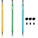 Honsky Cell Phone Stylus, Tablet Stylus for Touch Screens: Universal Slim Long Metal Pencil-Like Stylist Pens, Tablet Pen, Touchscreen Stylus Pen - Blue, Champagne, Green - Cylinder, 3 Packs