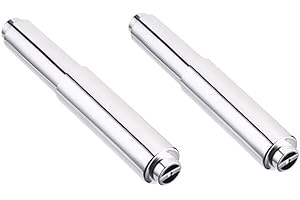 Toilet Paper Roll Holder Replacement, 2-Pack, Spring-Loaded Universal Fit, Silver