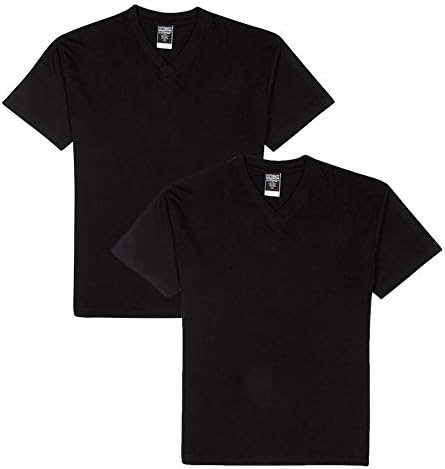 CottonNet Men's 2-Pack Super Luxorious Heavy Weight V-Neck Tall T-Shirt