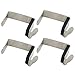 YYST Over Door Hooks Shoe Organizer Hooks Fit Up to 1-3/4 Inch Door Nickel Steel 4/PK