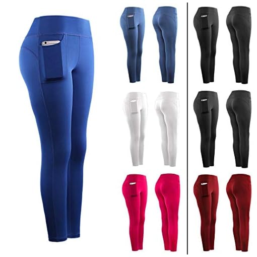 erholi Women Yoga Fitness Running Gym Stretch Sports Pockets Leggings Active Leggings Black - Image 4