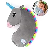 Seatbelt Pillow for Kids,Unicorn Seat Belt Cover,Seat Belt Cushion Pillow,Stuffed Plush Animal Travel Pillow,Kids Safety Belt Strap Cover Shoulder Pad,Children Adult Head Neck Rest (Unicorn)