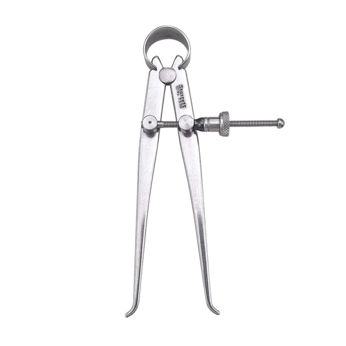 Starrett 73B-4 Spring Nut Inside Spring Calliper, Steel, Flat Leg, 0-12" Range