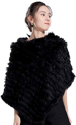 ファーポンチョ 毛皮ラビット ファー ボーダー風 ポンチョ 全12色 レディース スヌード 毛皮 編込み ケープ ラビット ネックウォーマー ファースヌード ついに再販開始 ニット ファー マフラー