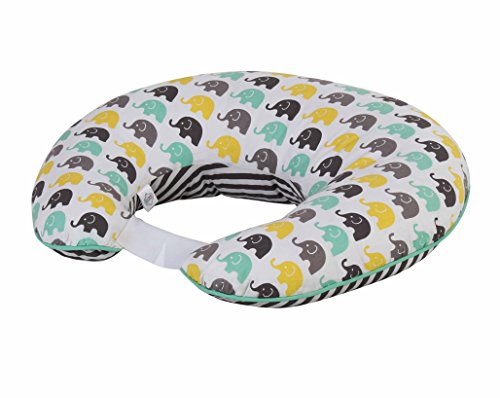 Bacati Elephants Unisex Nursing Pillow Cover Made With 100 Percent