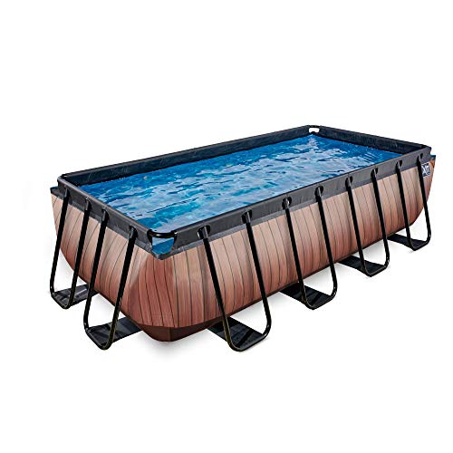 EXIT Wood Pool 400x200x100cm mit Filterpumpe - braun – Bild 3