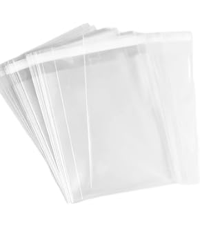 100 Pcs 4 15/16 X 6 9/16 Clear A6+ Card Resealable Cello/Cellophane...