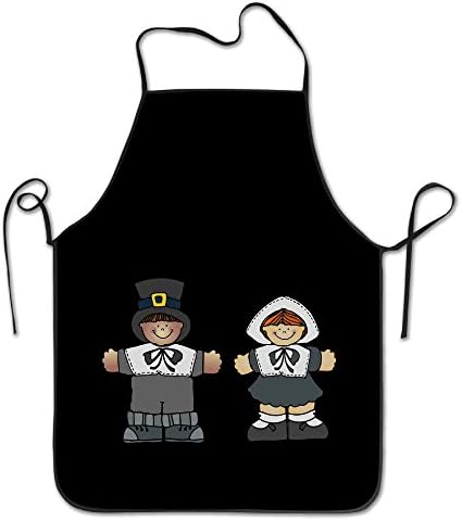 WENTiandi Pilgrim Couple FREE HUGS Happy ThanksgivingCooking Aprons Adult ApronsAprons For Girls Boys Aprons Bulk Aprons For Women Men