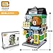 LOZ Brown Bear Shop Style Diamond Mini Building Micro Block Brick Headz Baseplate DIY Figurine Bobble Head Collectible Developmental Toys Model Comics Collection Line Friends Chistmas Gifts for Kids