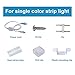 Shine Decor 7x10mm LED Strip Lights Accessories, Power Cord & End Cap & Heat Shrink Tube & Pin