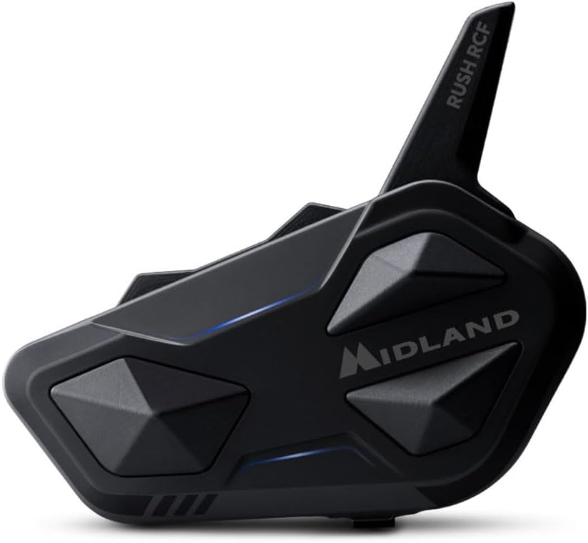 Midland Rush RCF Motorcycle Helmet Bluetooth Intercom 3.5km 10 Riders FM Radio