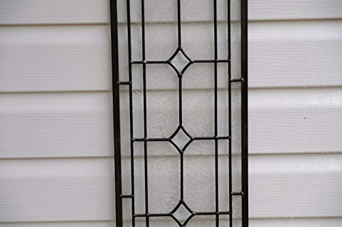 10" x 36" Stunning Tiffany Style Stained Glass Clear Beveled Window Panel